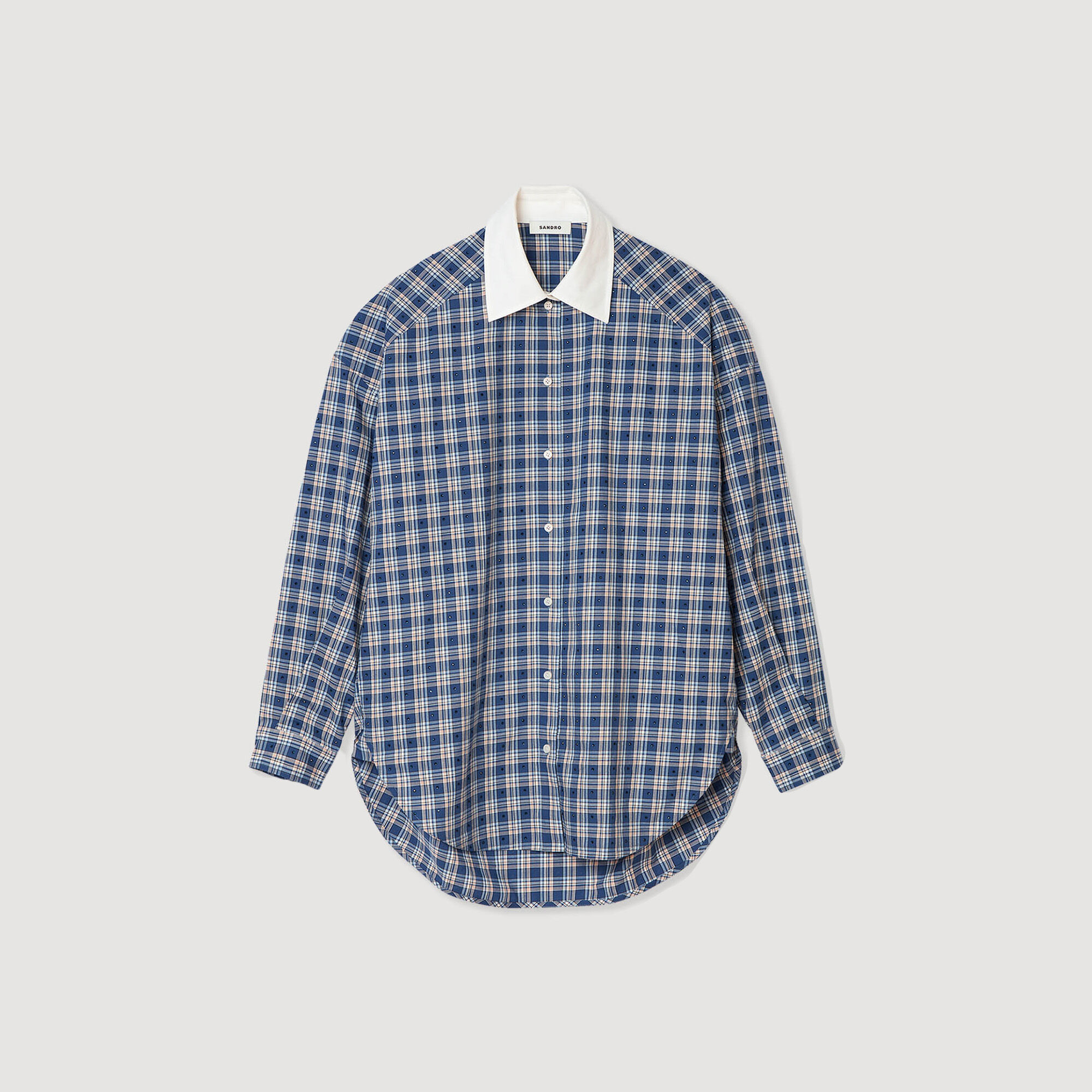 Rhinestone check shirt