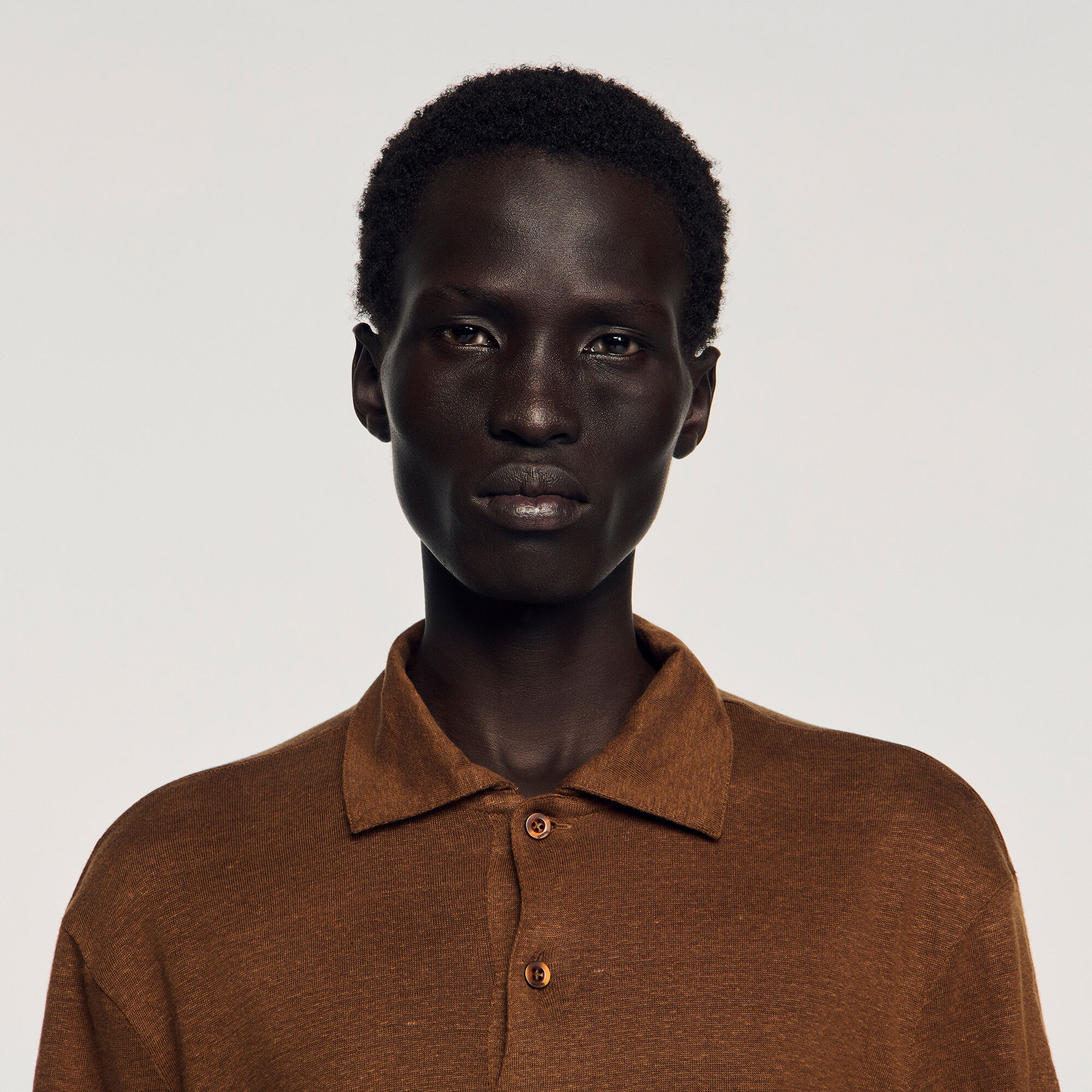 Linen polo shirt