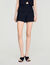 High-waisted wool shorts