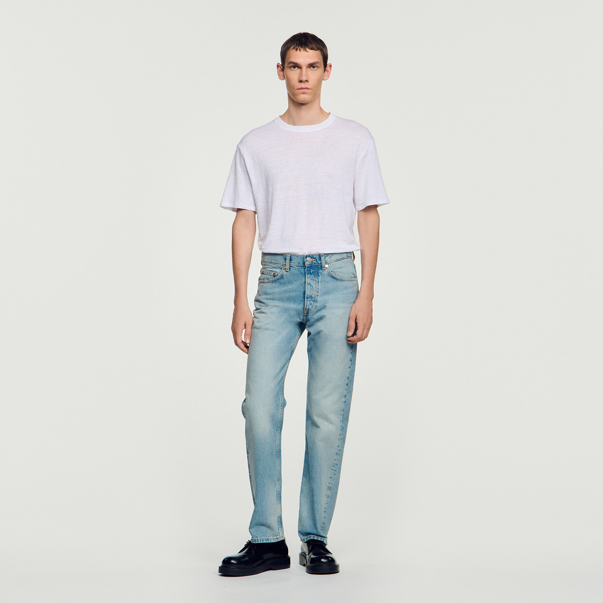 Certified linen T-shirt - Men | Sandro Paris