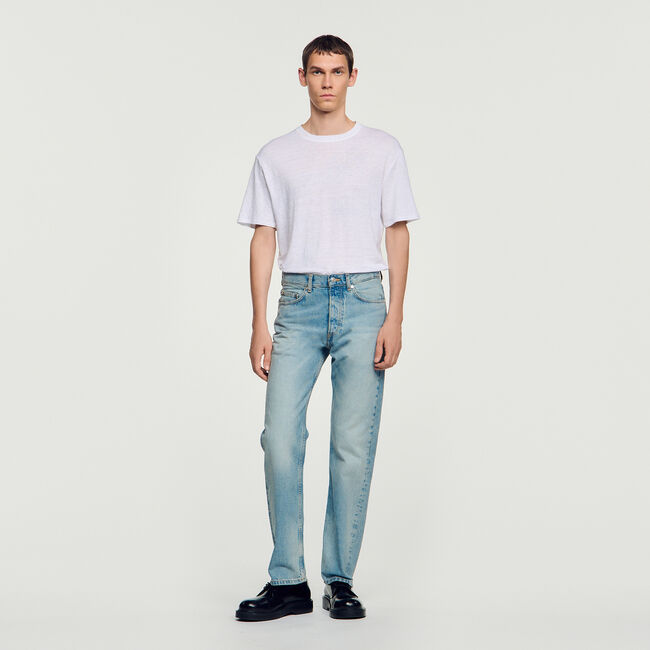 Certified linen T-shirt - Men | Sandro Paris