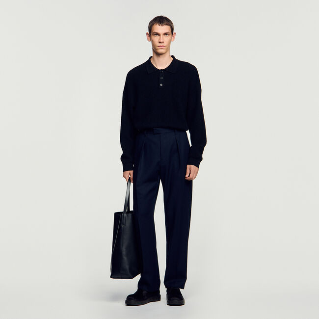 Wide-leg wool trousers - Men | Sandro Paris