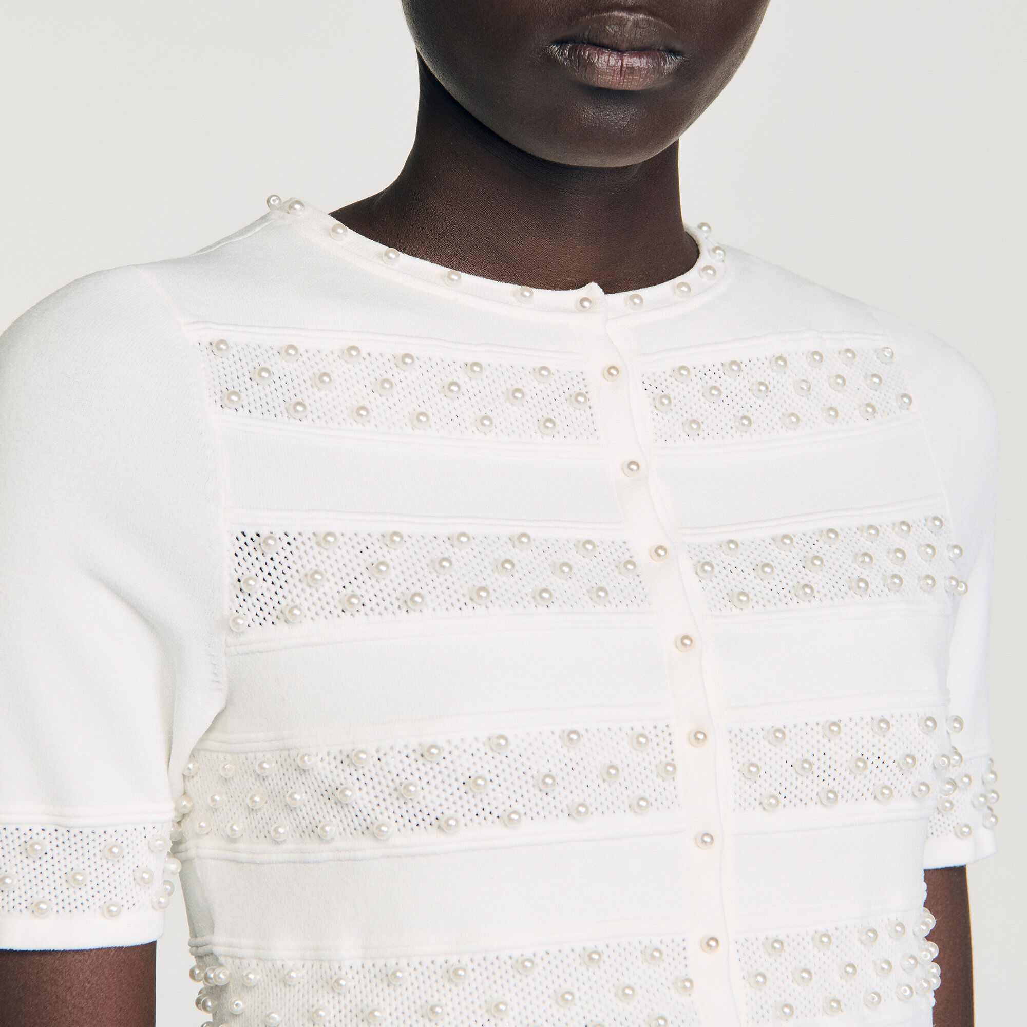 Cropped beaded cardigan Cropped beaded cardigan