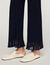 Ruffled knit trousers