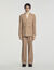 Double-breasted wool suit jacket