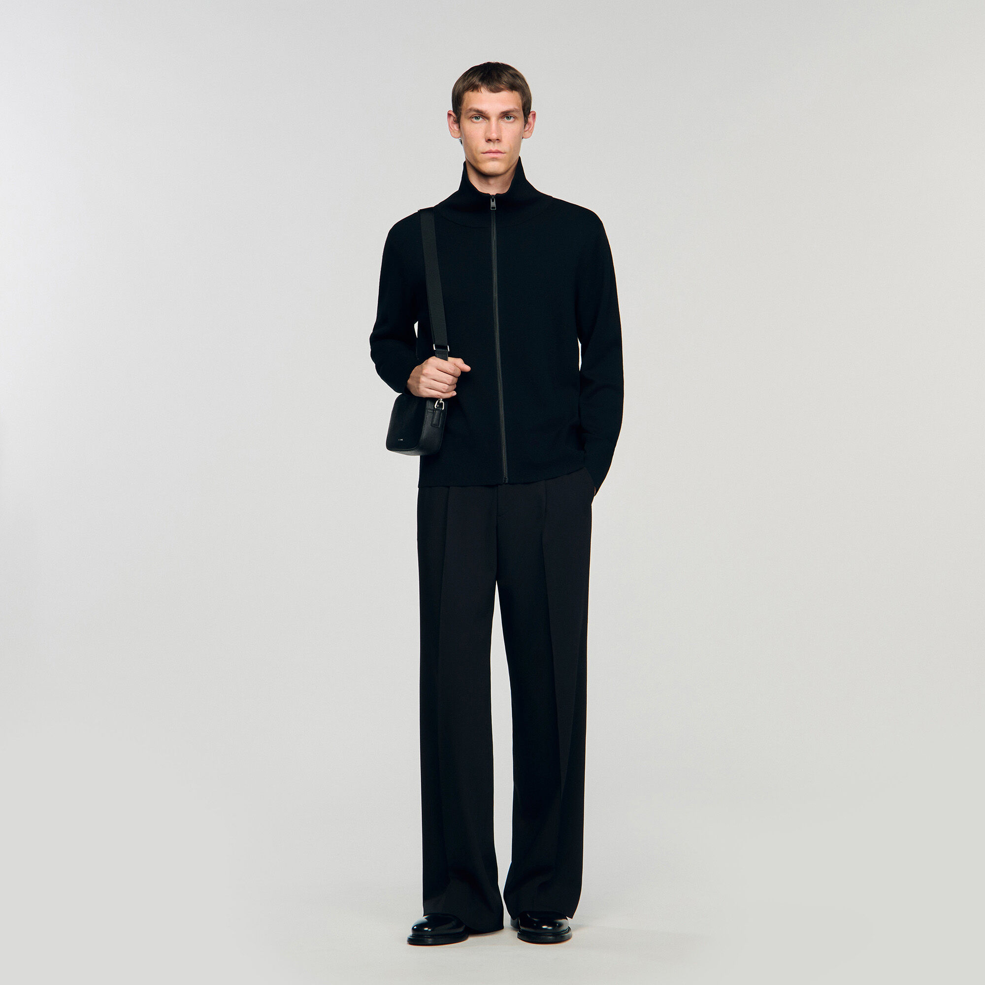 Zip-up wool cardigan Zip-up wool cardigan