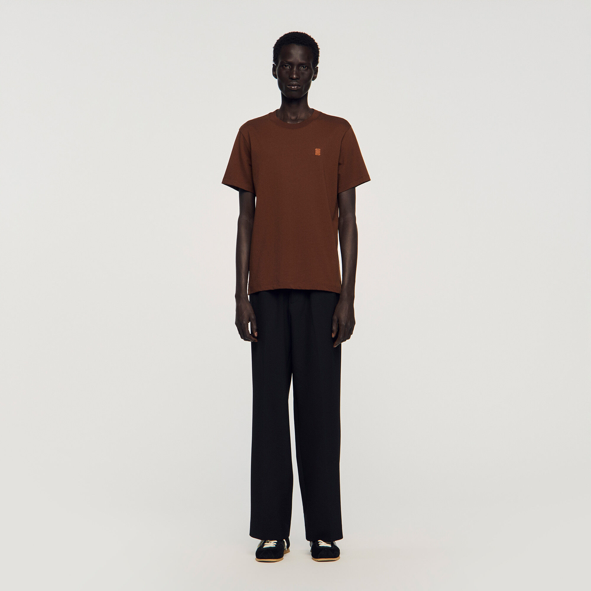 Leather logo T-shirt