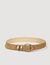 Leather belt with metal buckle