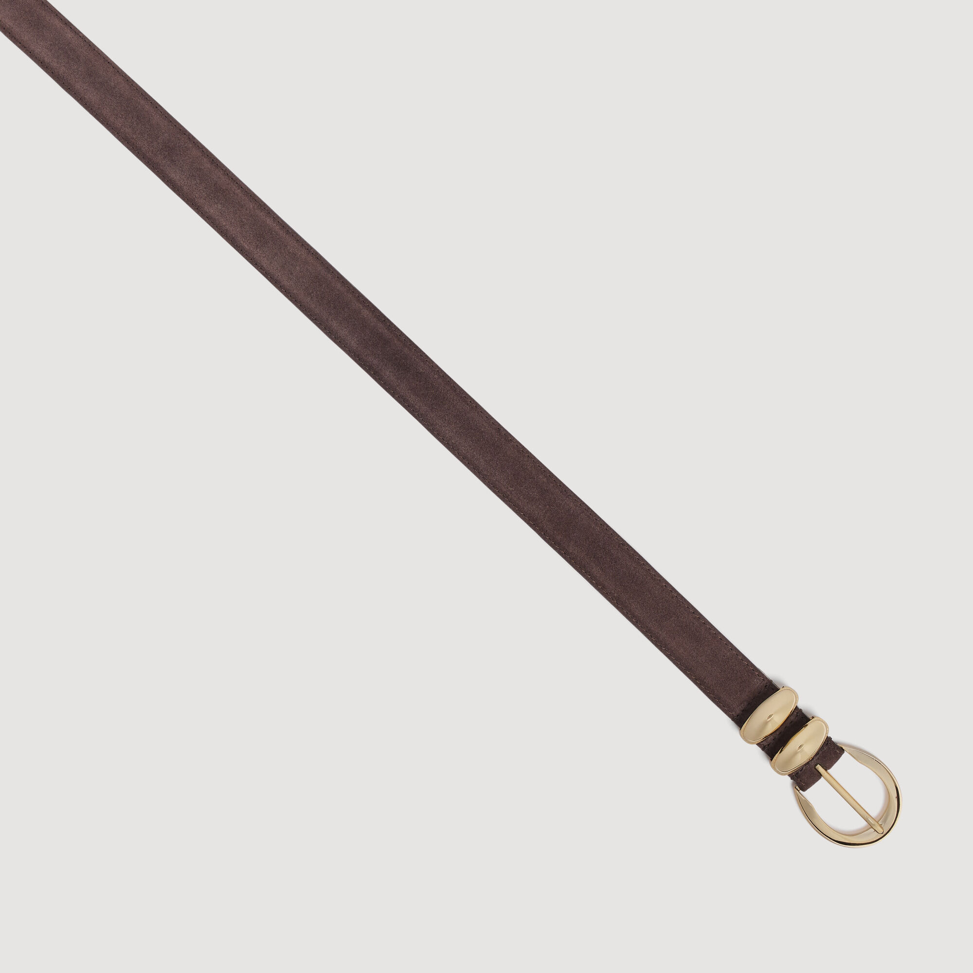 Suede leather belt