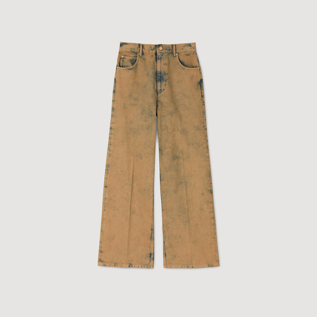 Faded wide-leg jeans