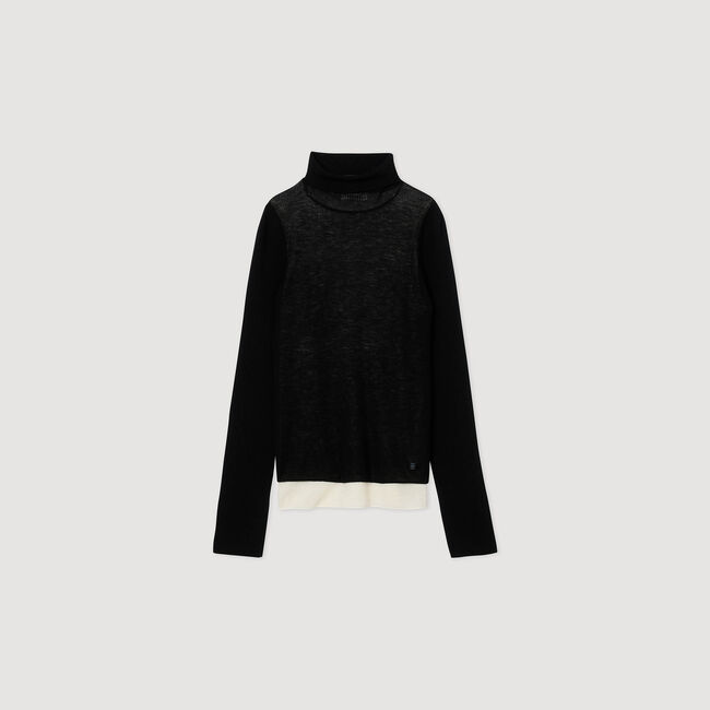 Layered turtleneck jumper