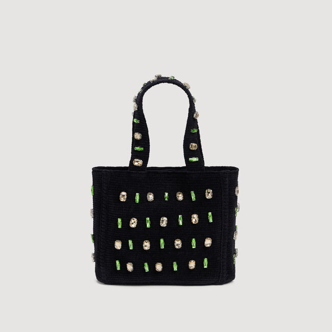 Knit bag with stones - Women | Sandro Paris