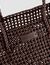 Woven tote bag with patch
