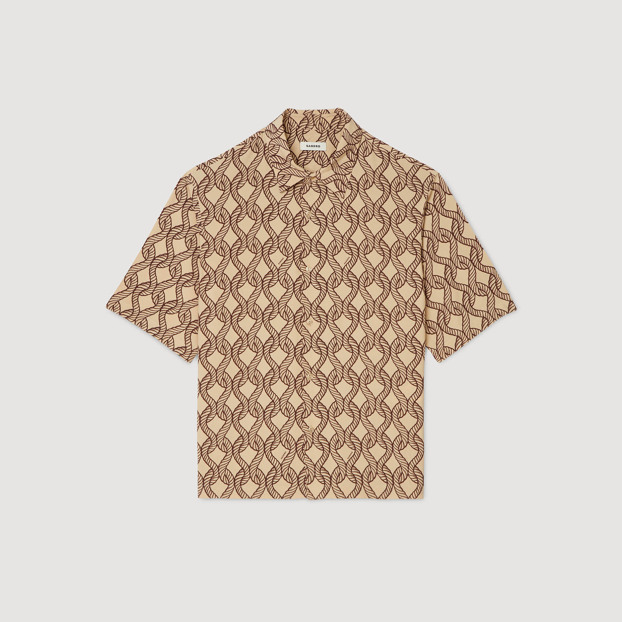 Loose-fit rope print shirt