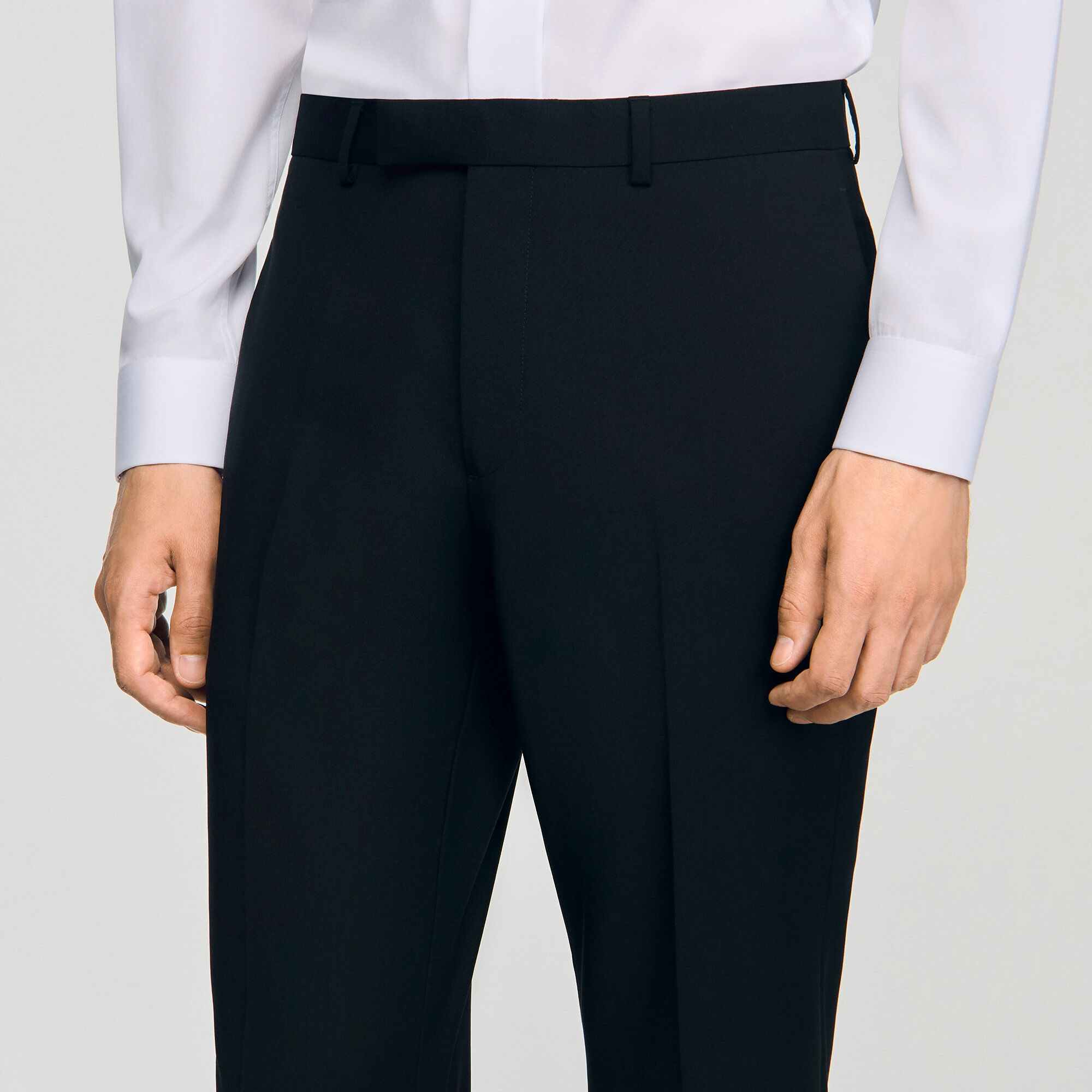 Satin detail trousers