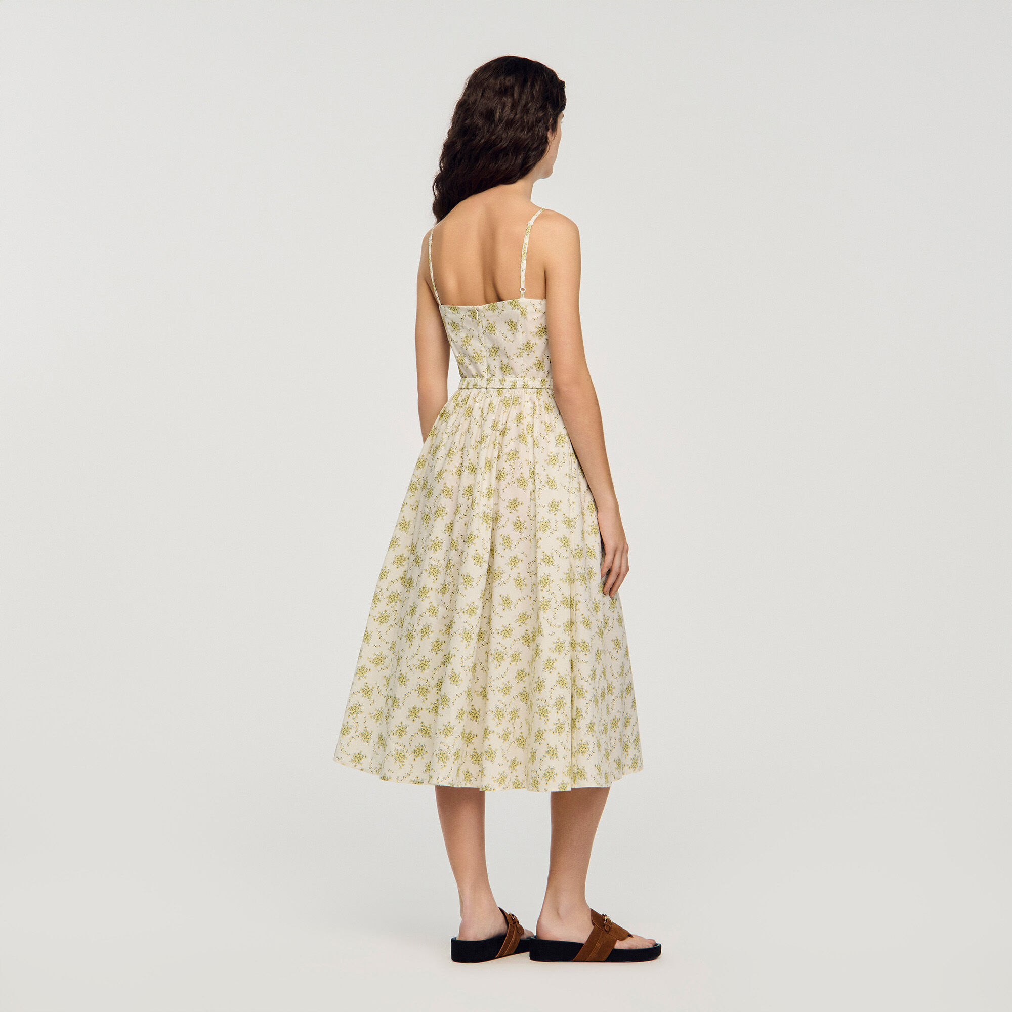 Floral maxi dress with straps