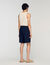 Elastic waist linen shorts
