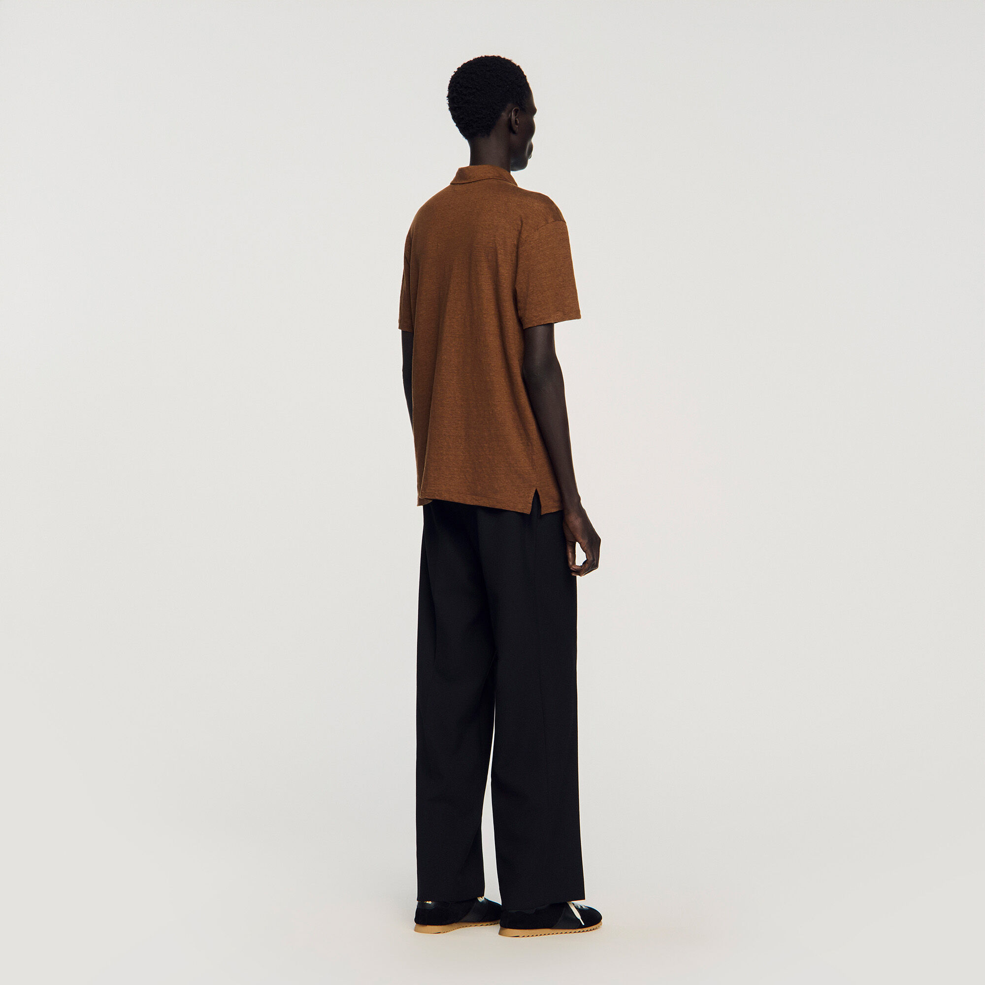 Linen polo shirt