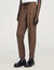 Elasticated straight-leg trousers