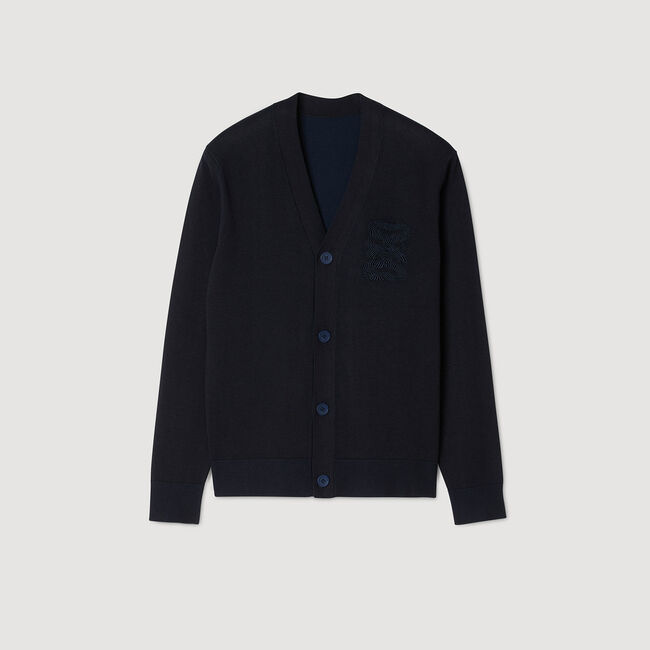 Cardigan with rope embroidery