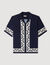Contrast print loose-fit shirt