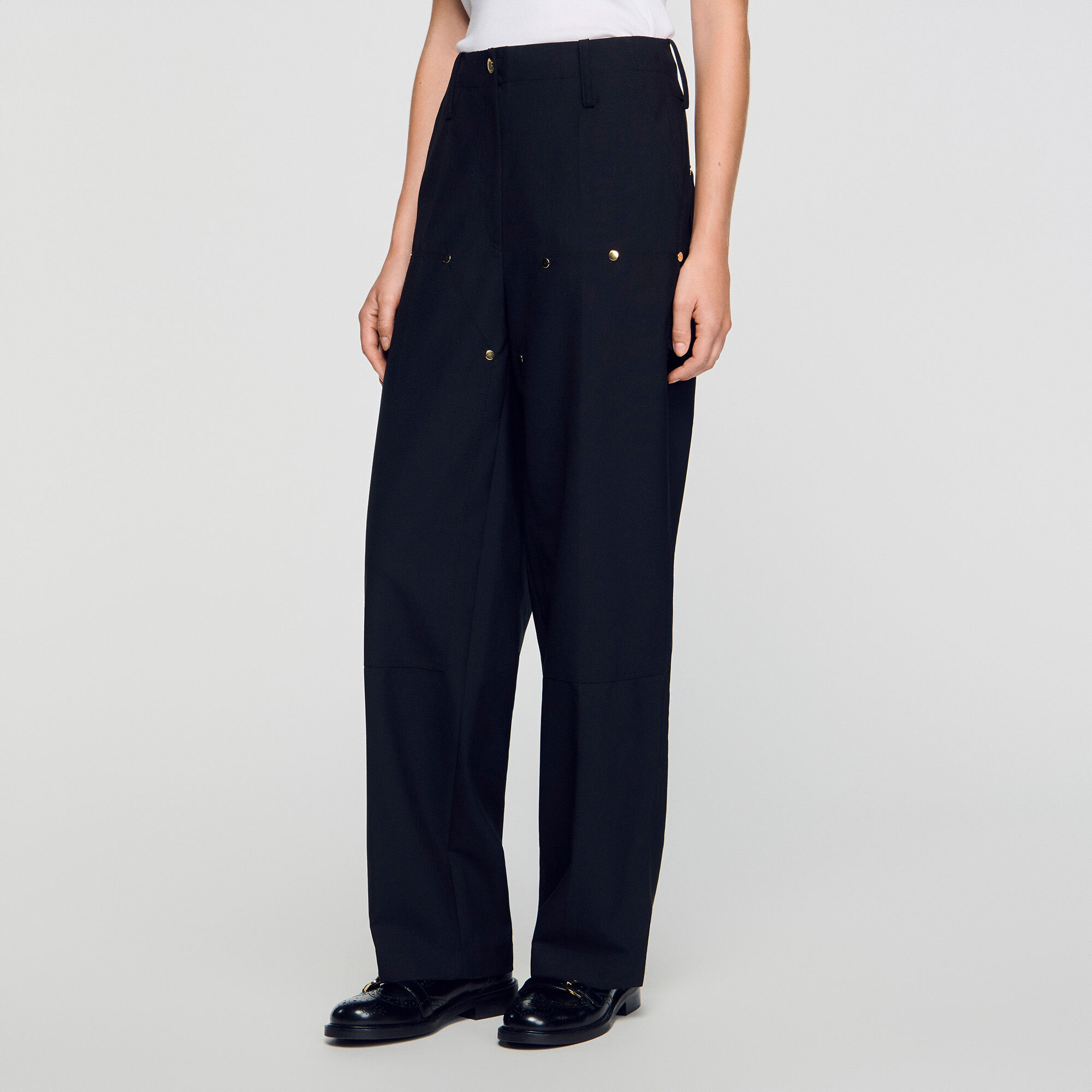 Studded floaty trousers