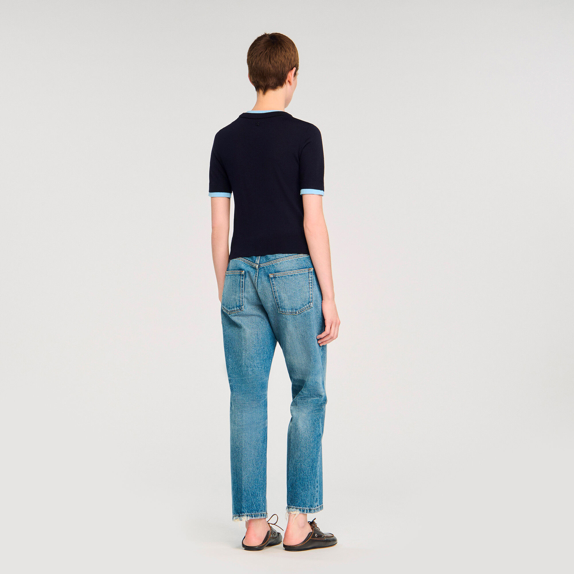 Two-tone cropped jumper Two-tone cropped jumper