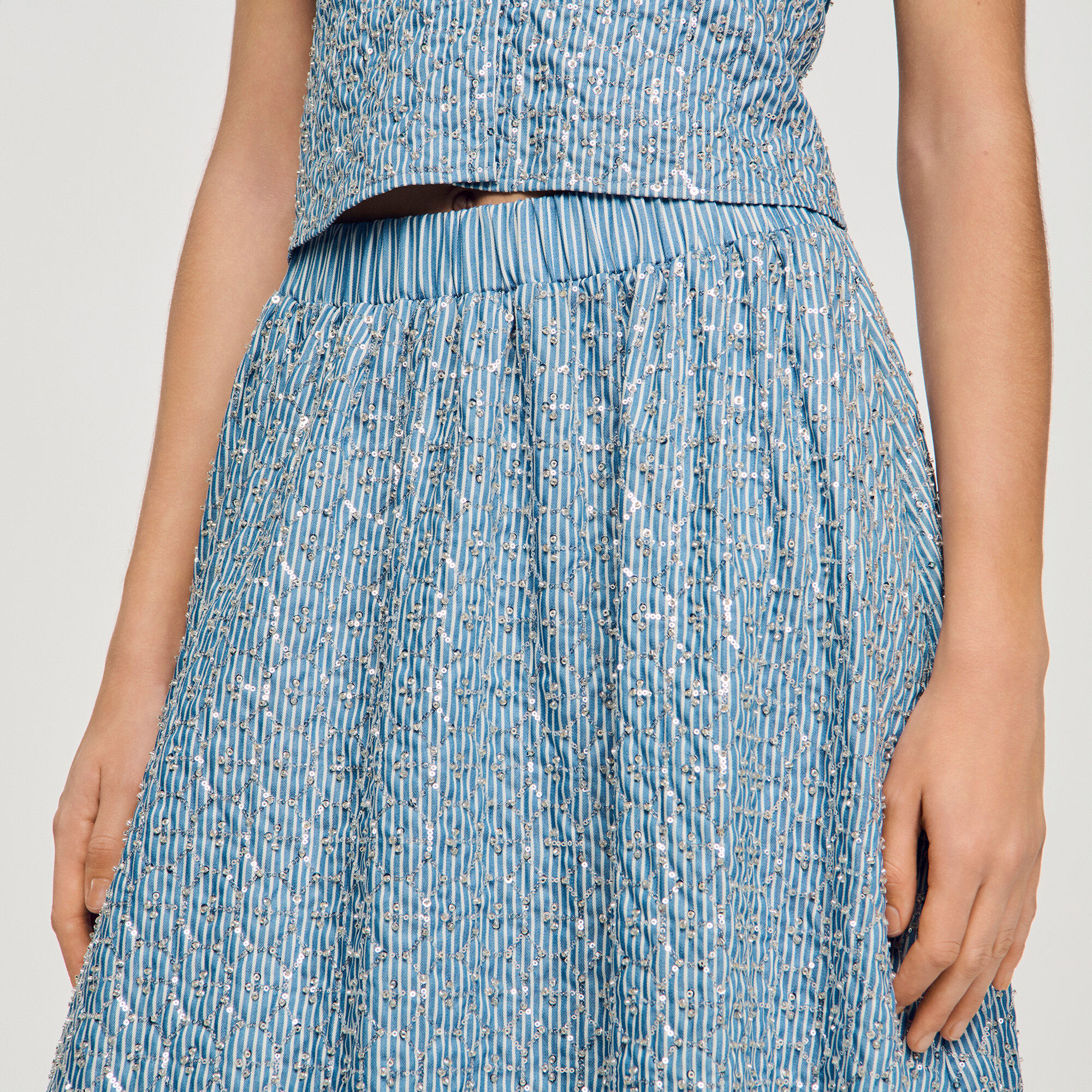 Long sequined skirt