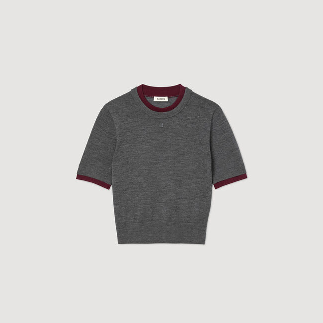 Two-tone cropped jumper