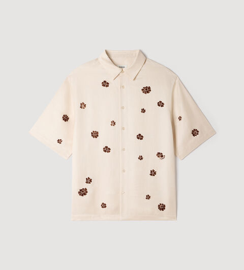 Loose-fit floral shirt