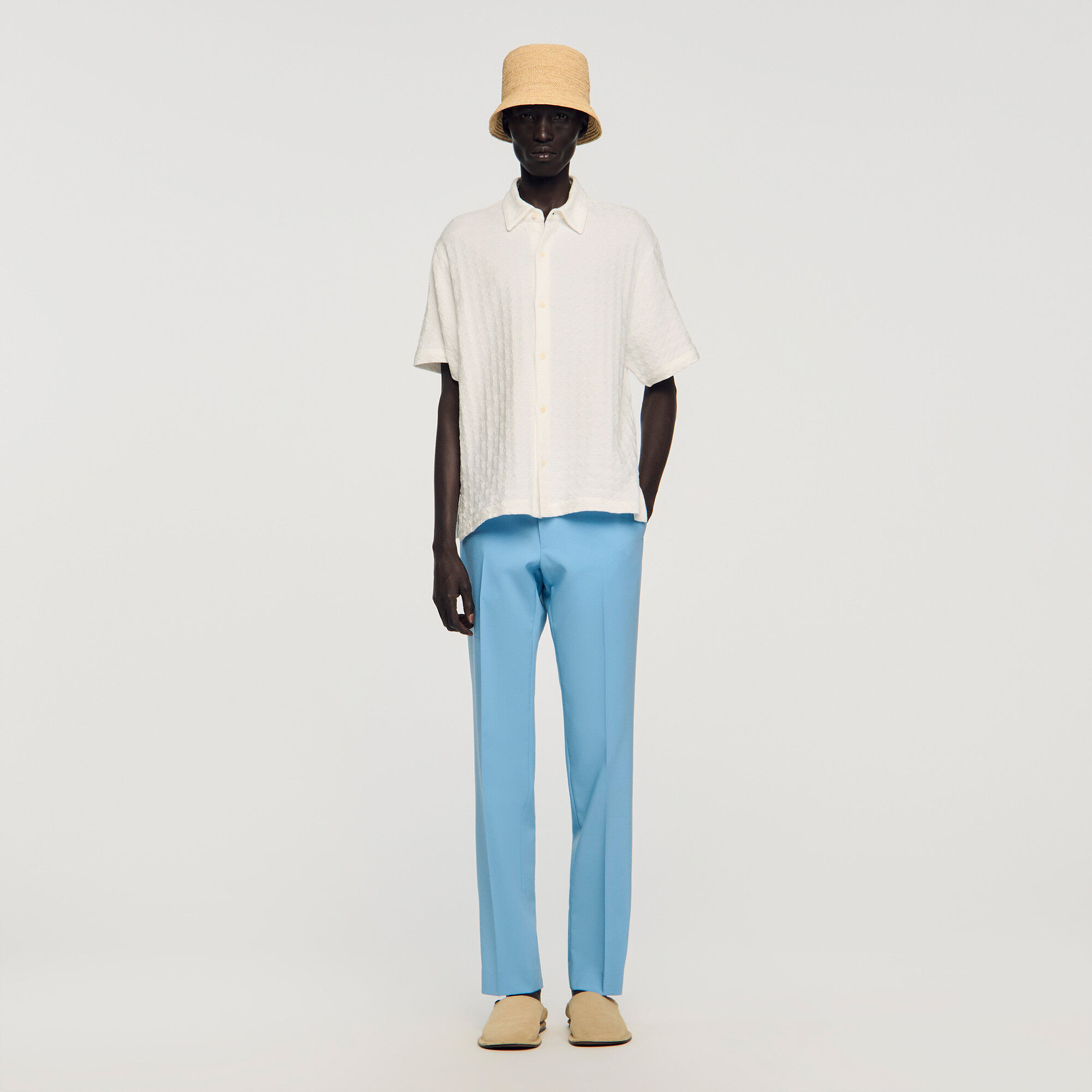 Square Cross cotton jacquard shirt
