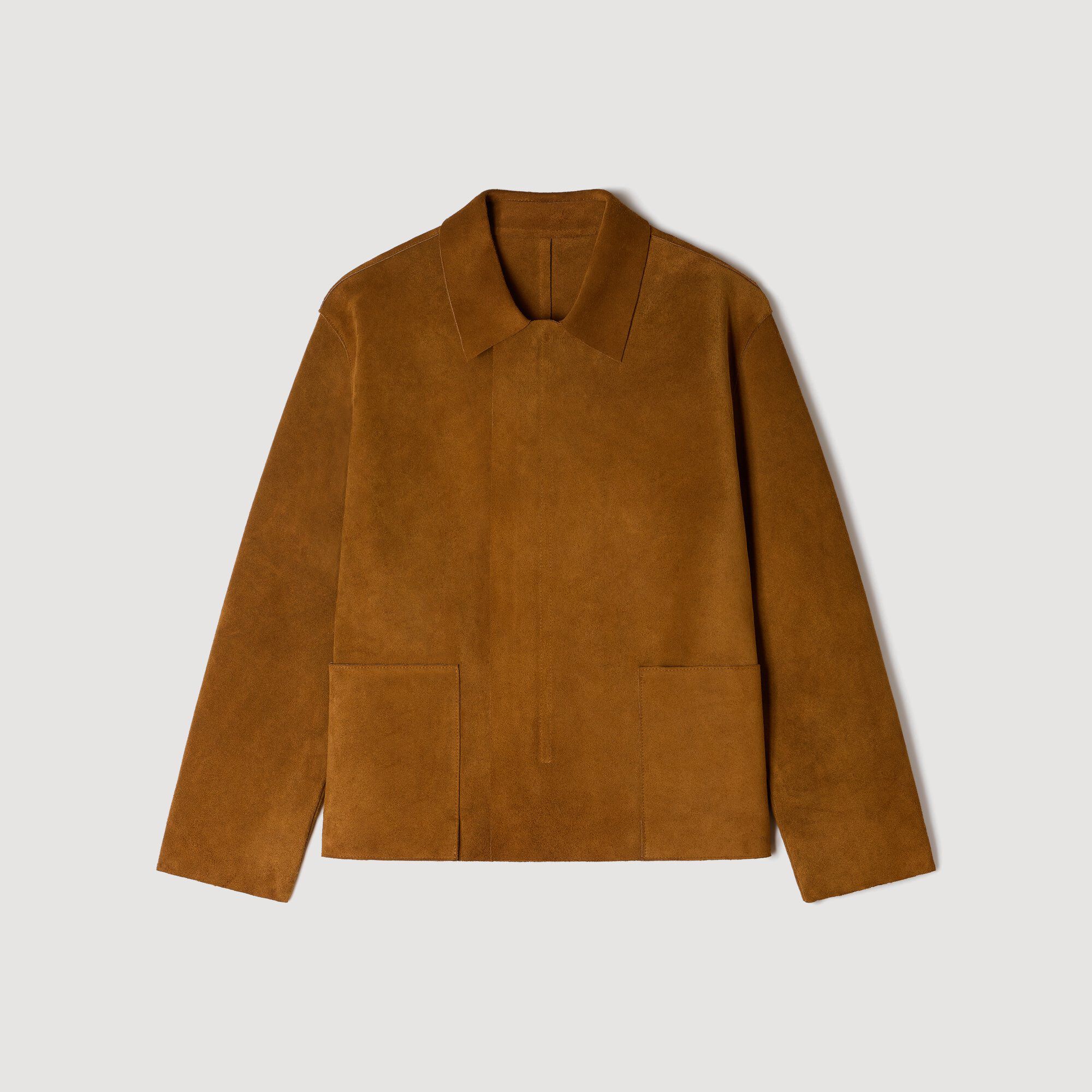 Split leather jacket