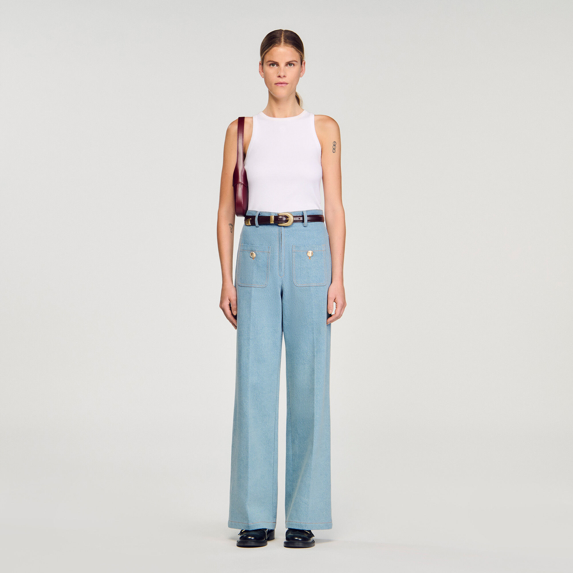 Faded high-rise wide-leg jeans Faded high-rise wide-leg jeans