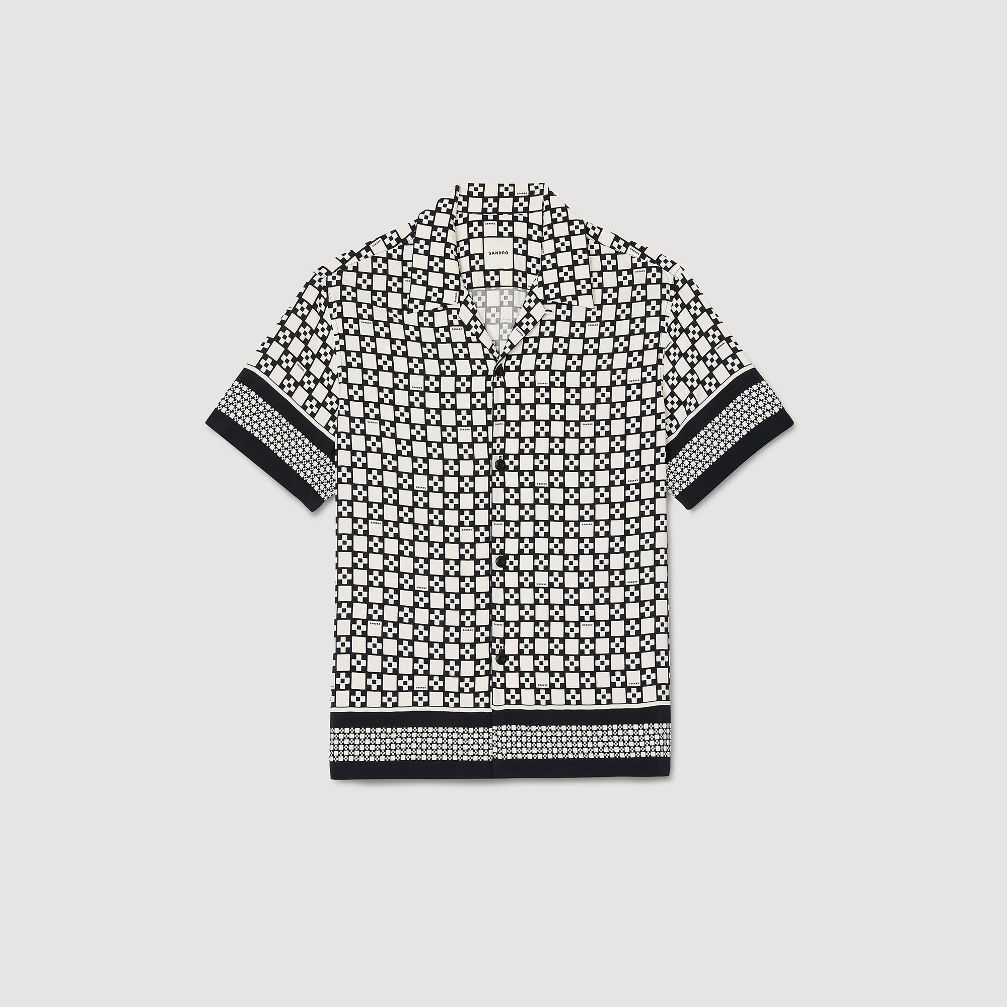 Square Cross motif flowing blouse