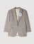 Checked wool jacket with brooch
