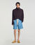 Faded cotton shorts