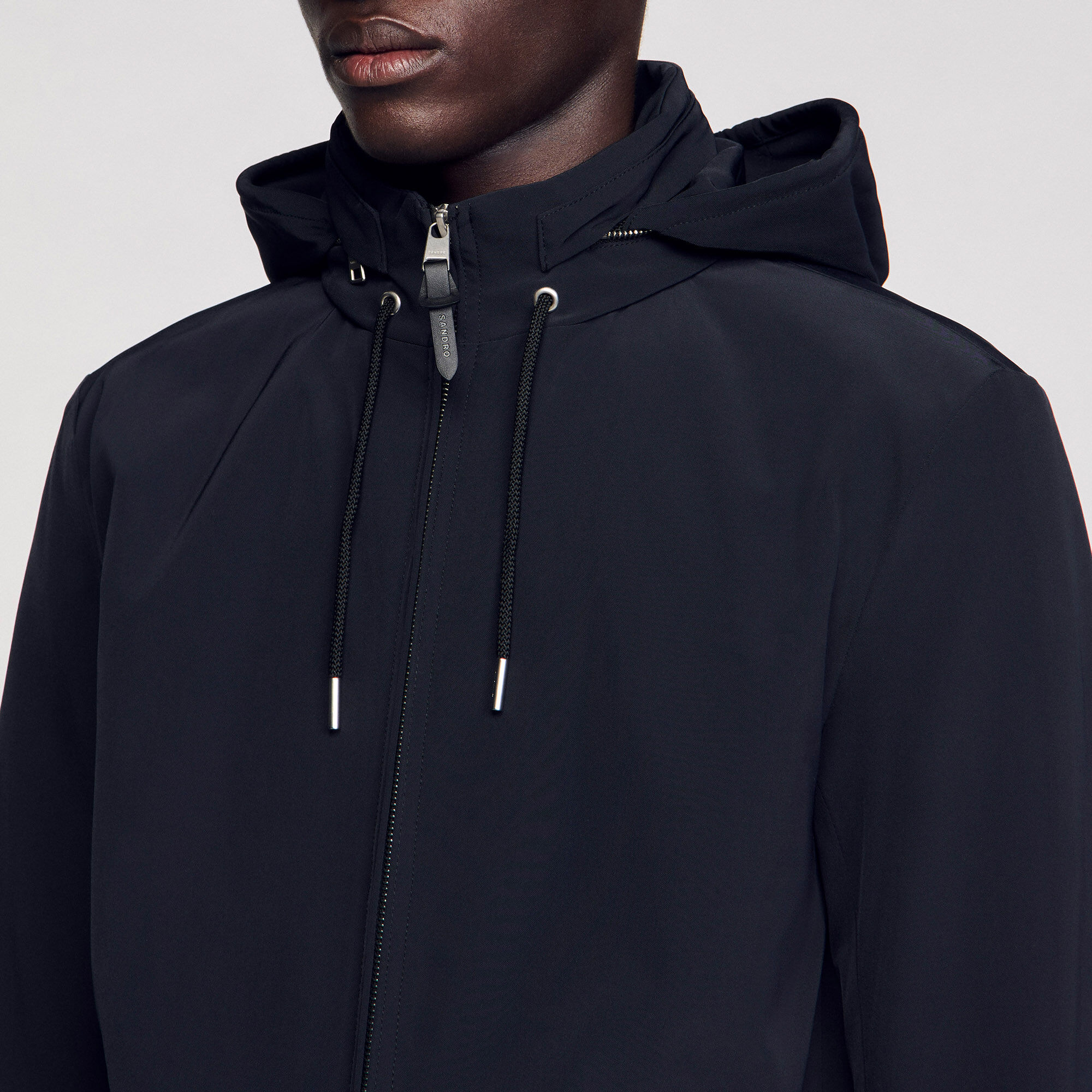 Zip-up hooded jacket