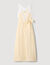 Trimmed linen maxi dress
