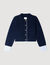 Polo cardigan with poplin details