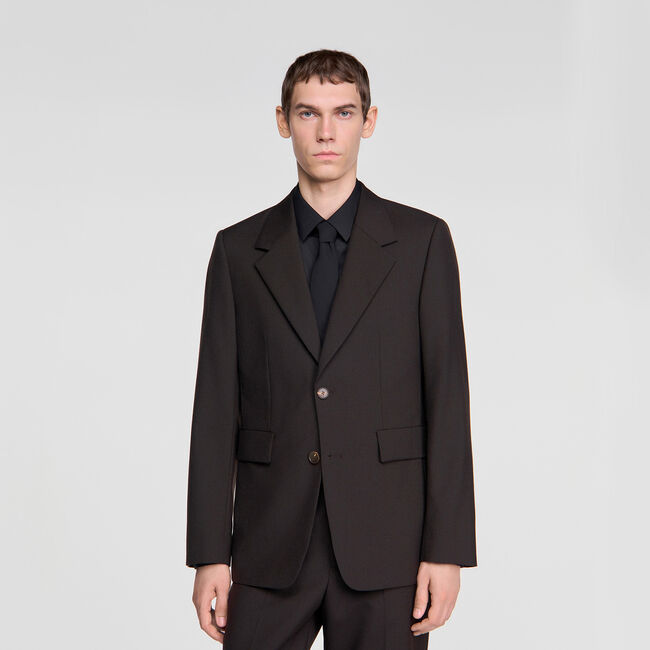 Virgin wool suit jacket - Men | Sandro Paris