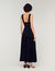 Ruffled knit maxi dress