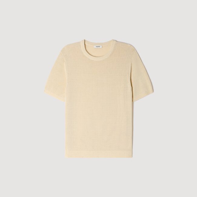 Fine knit T-shirt