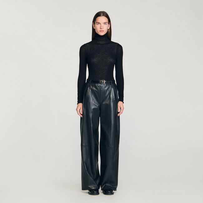 Layered turtleneck jumper