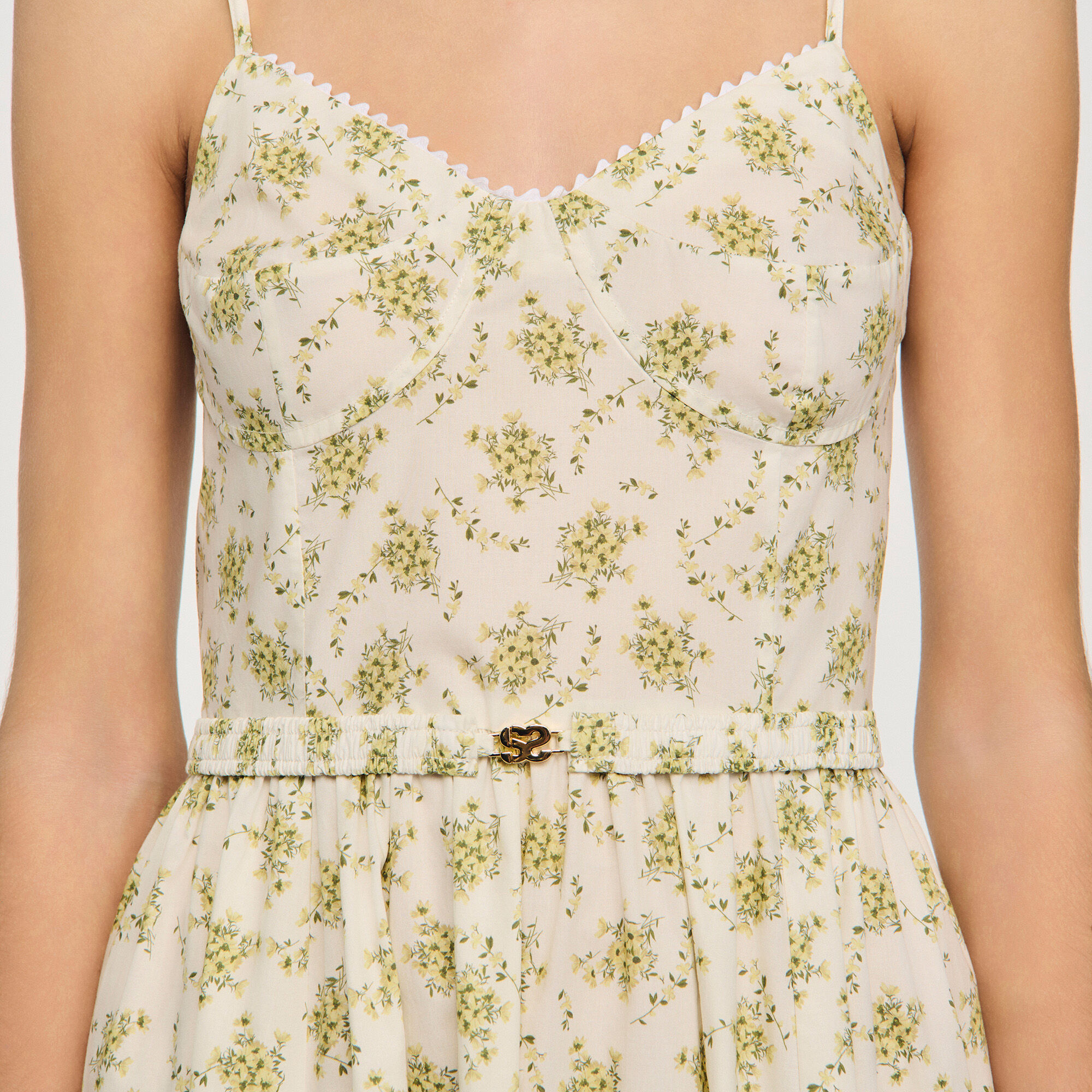 Floral maxi dress with straps