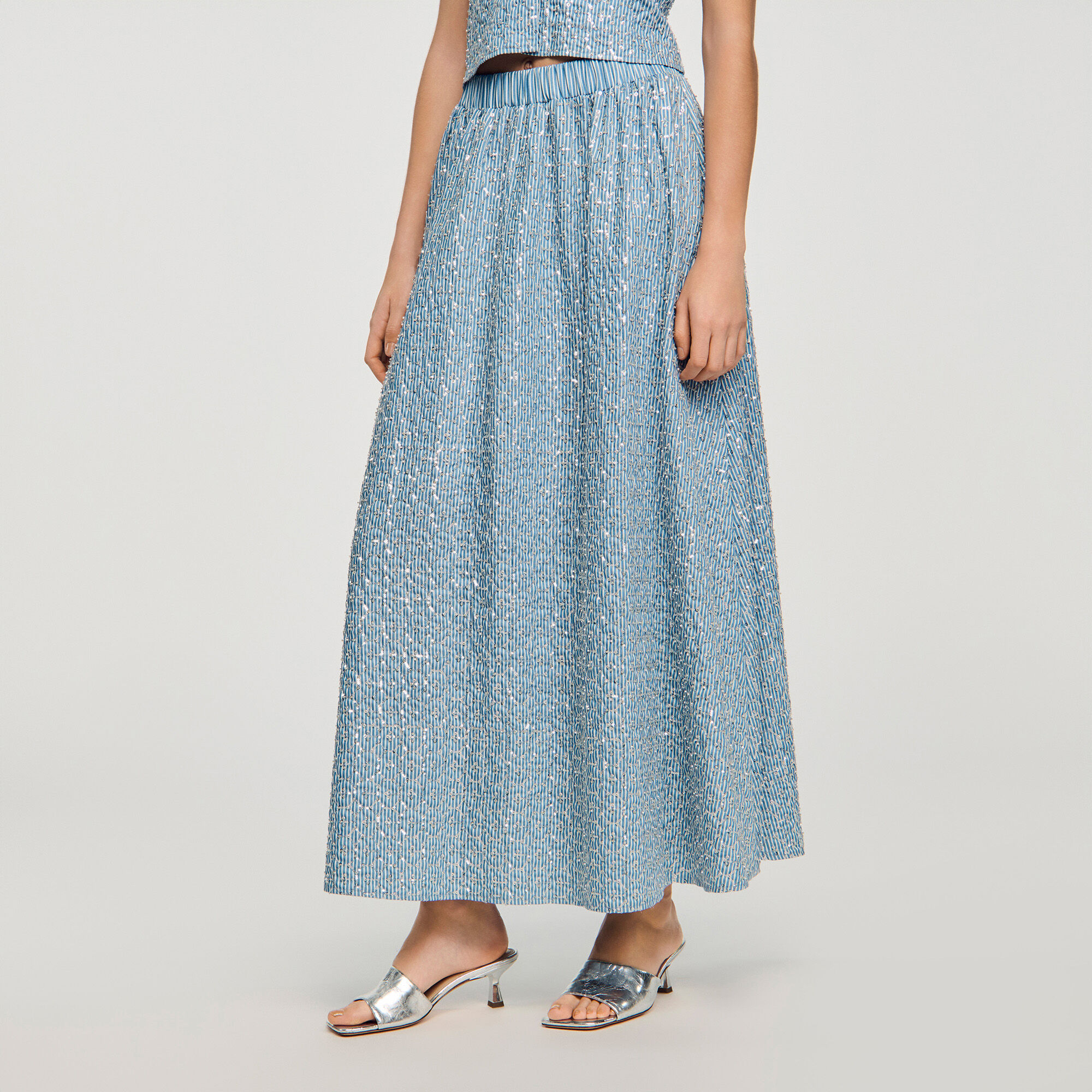 Long sequined skirt