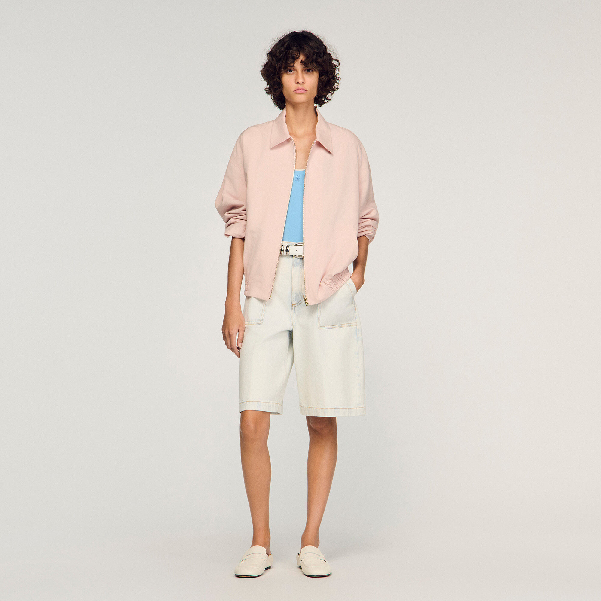Cotton and linen jacket