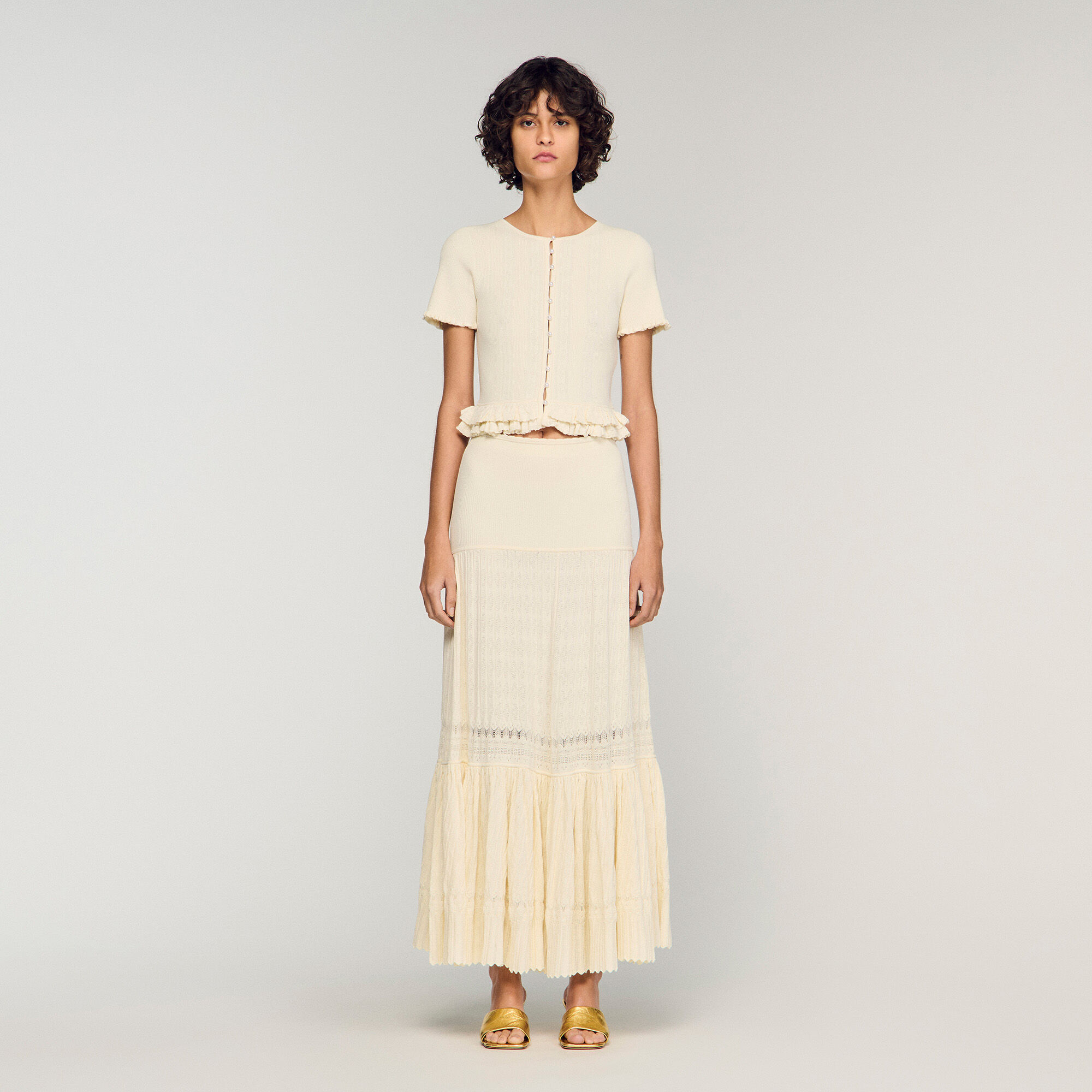 Long knit skirt