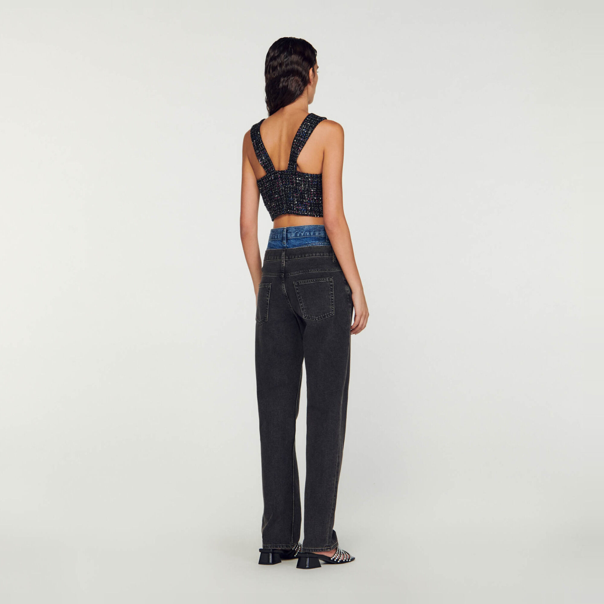 Tweed bustier top