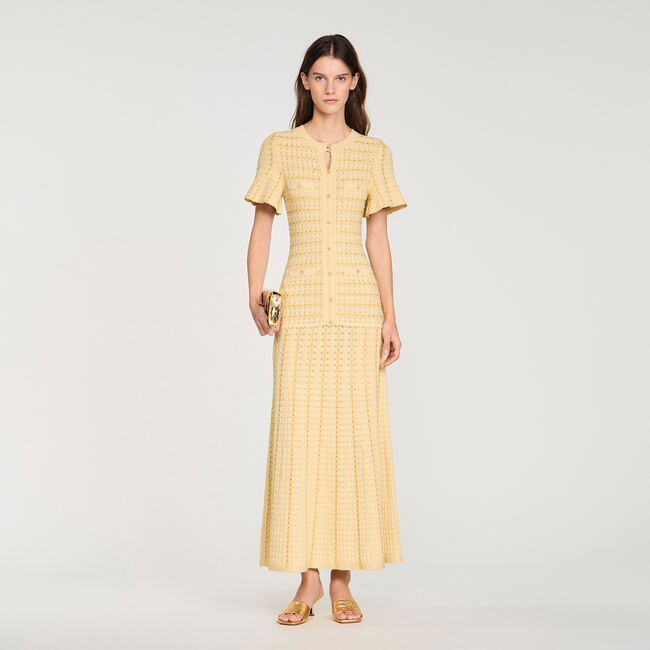 Rhinestone knit maxi dress