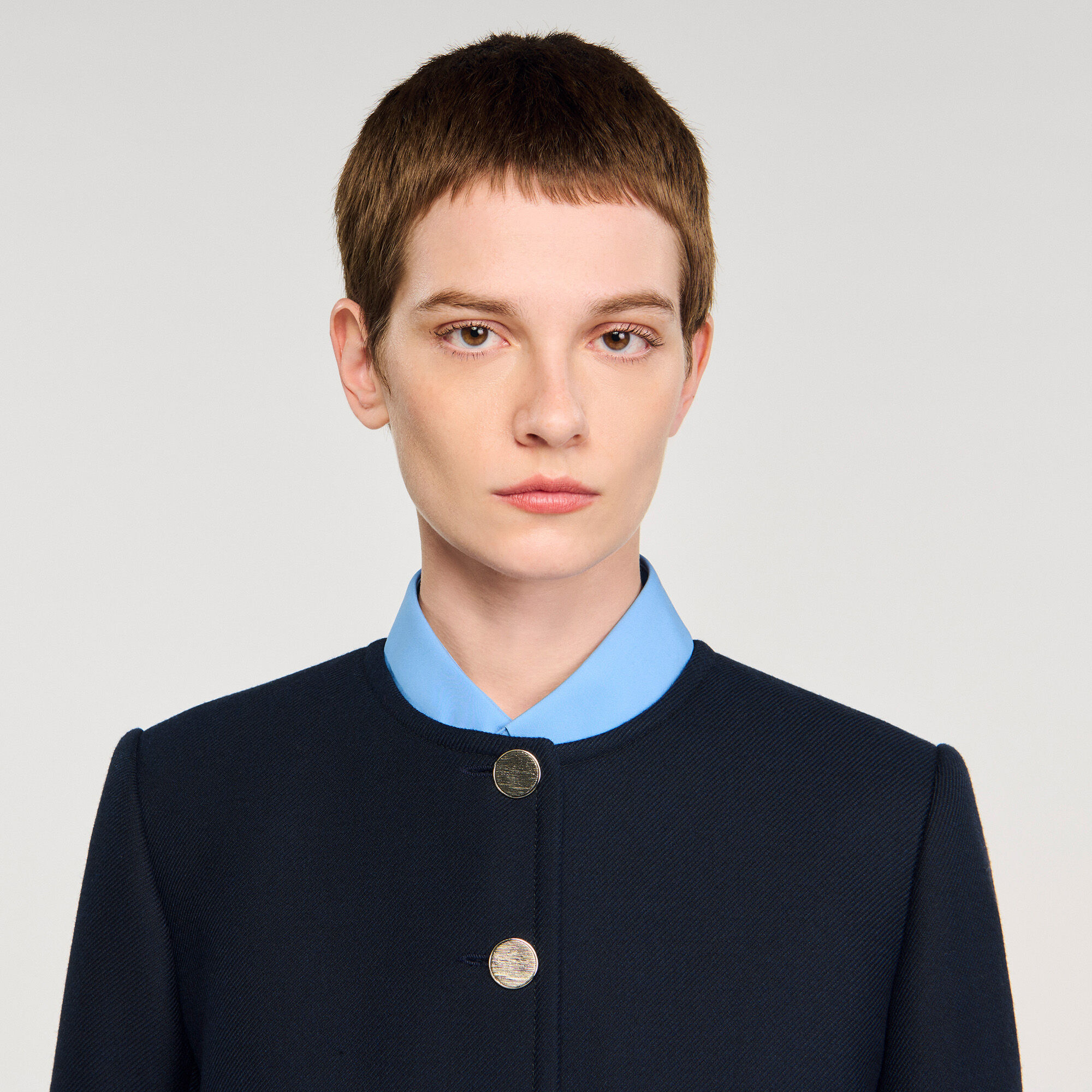 Round collar jacket Round collar jacket
